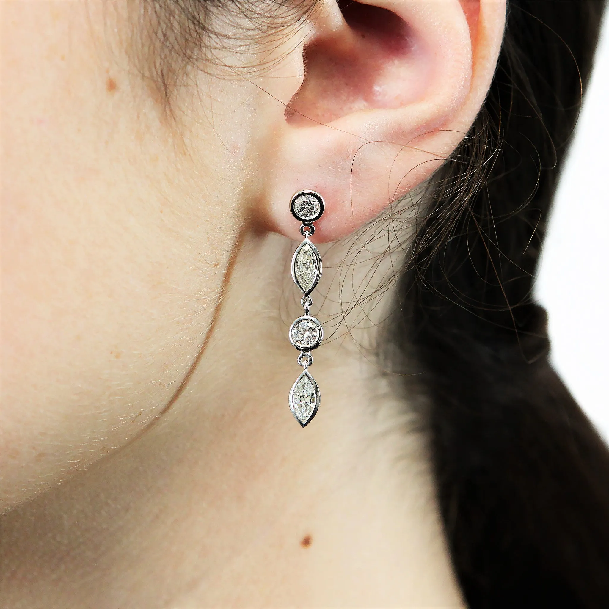 Diamond Drop Earrings