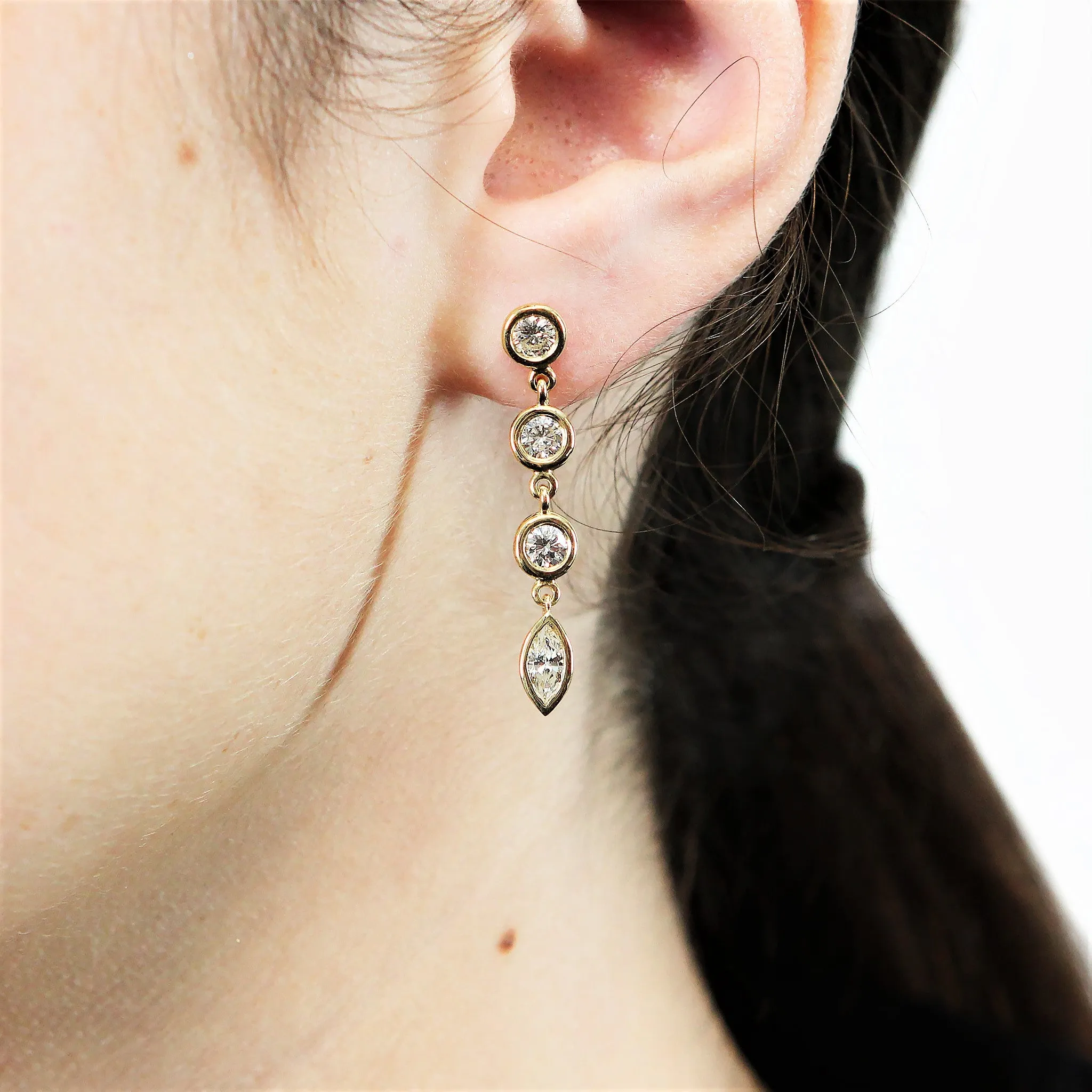 Diamond Drop Earrings