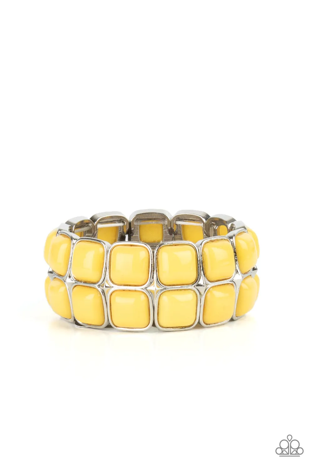 Double The DIVA-ttitude - Yellow Bracelets