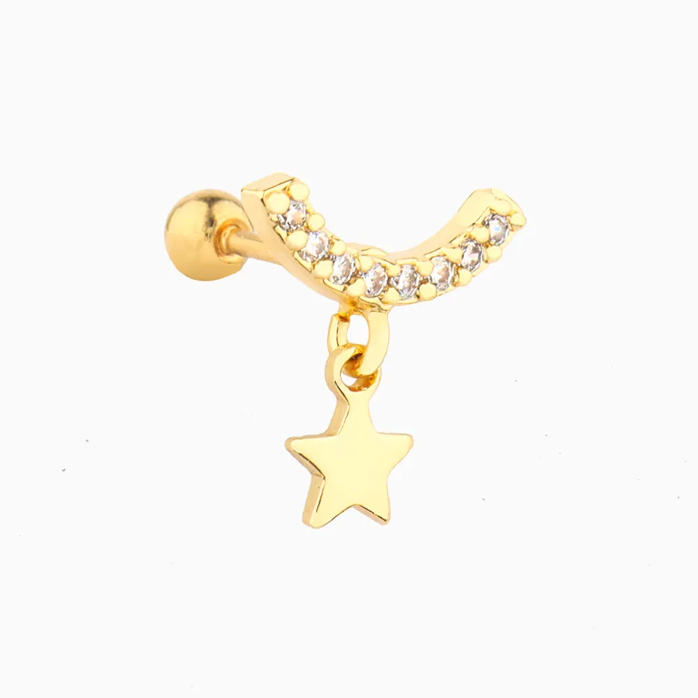 Drop a Star Stud Earring