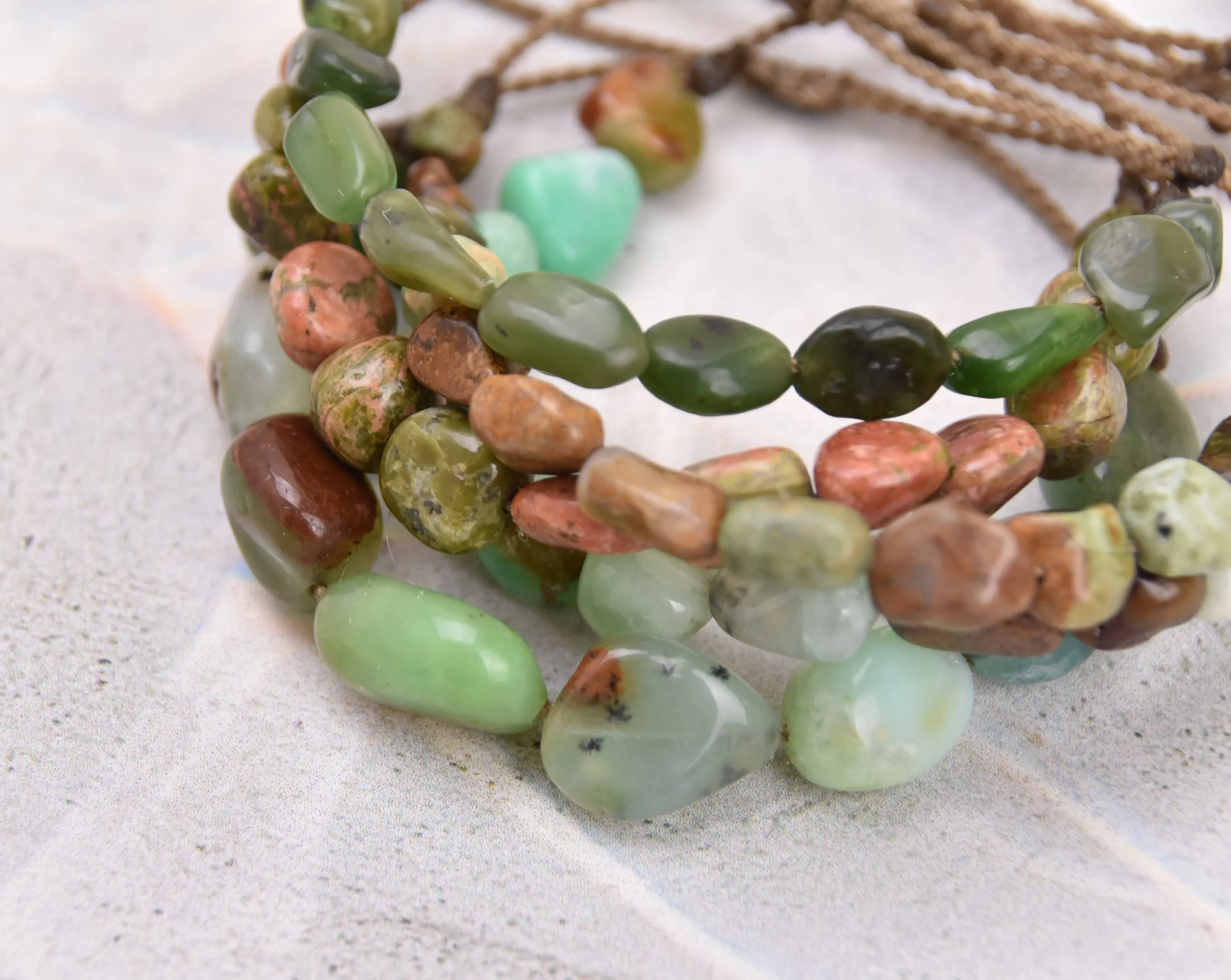 Earth Tones - Pebble Bracelets