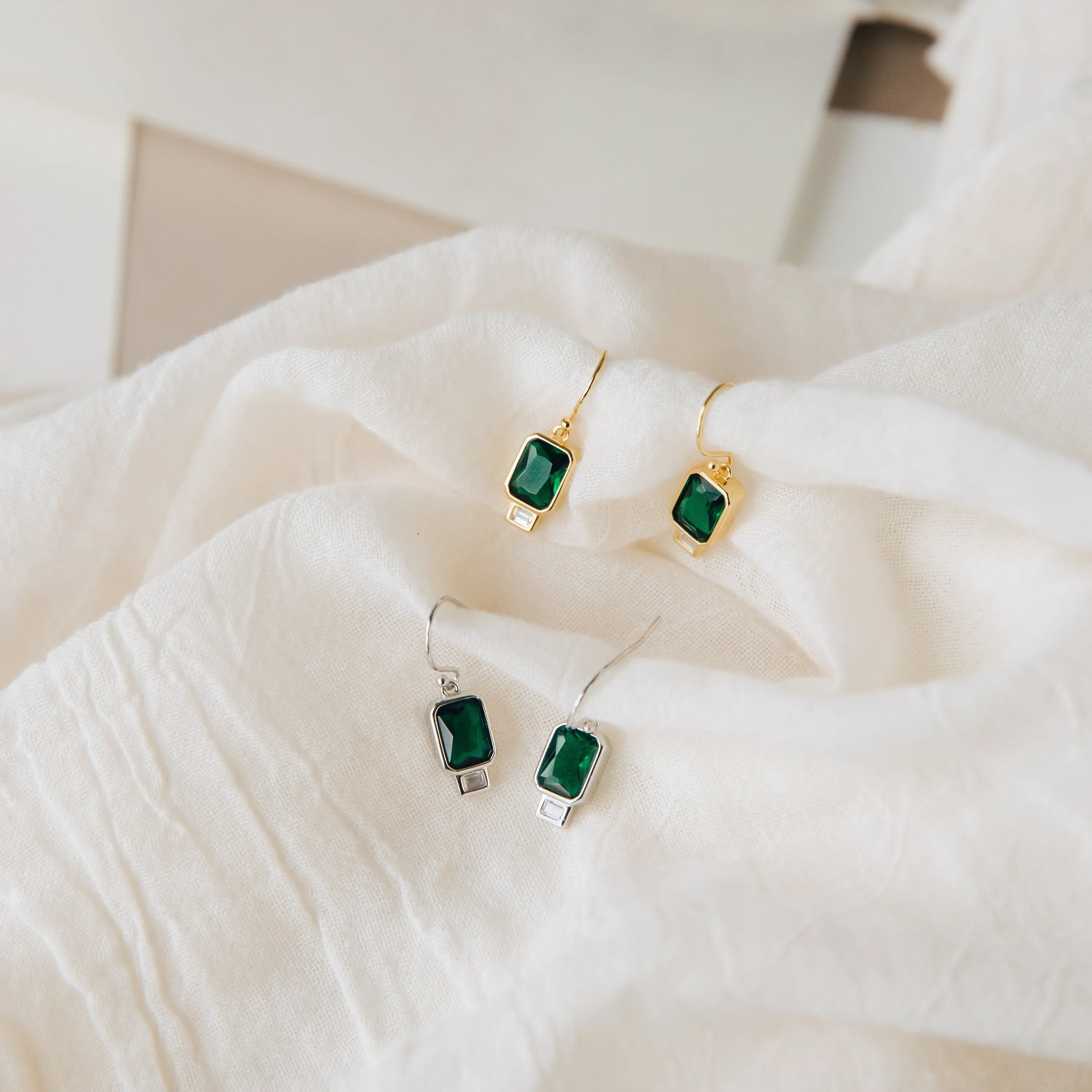 Emerald Drop Earrings