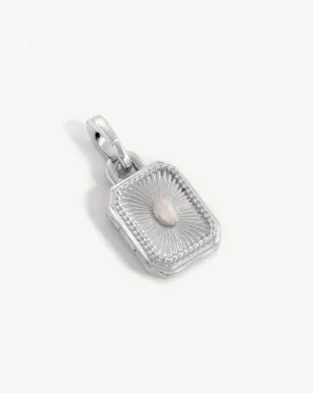 Engravable Square Locket Clip-On Pendant