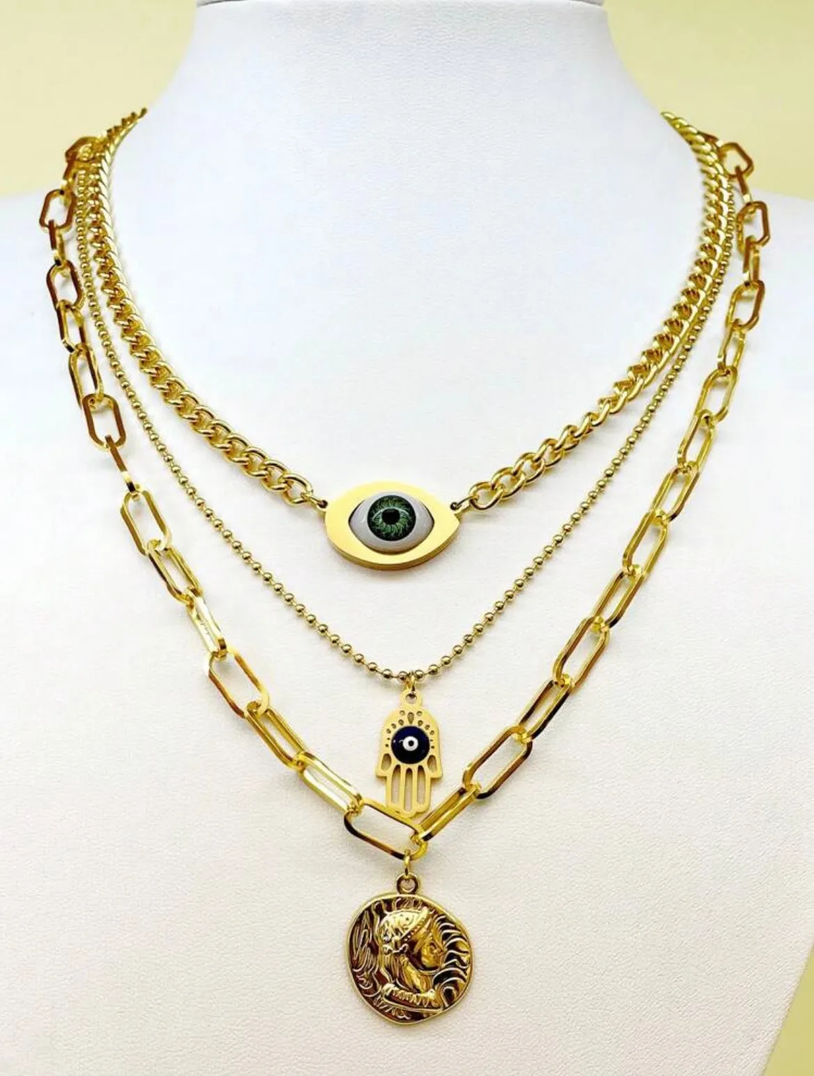 Eye & Hamsa Necklace