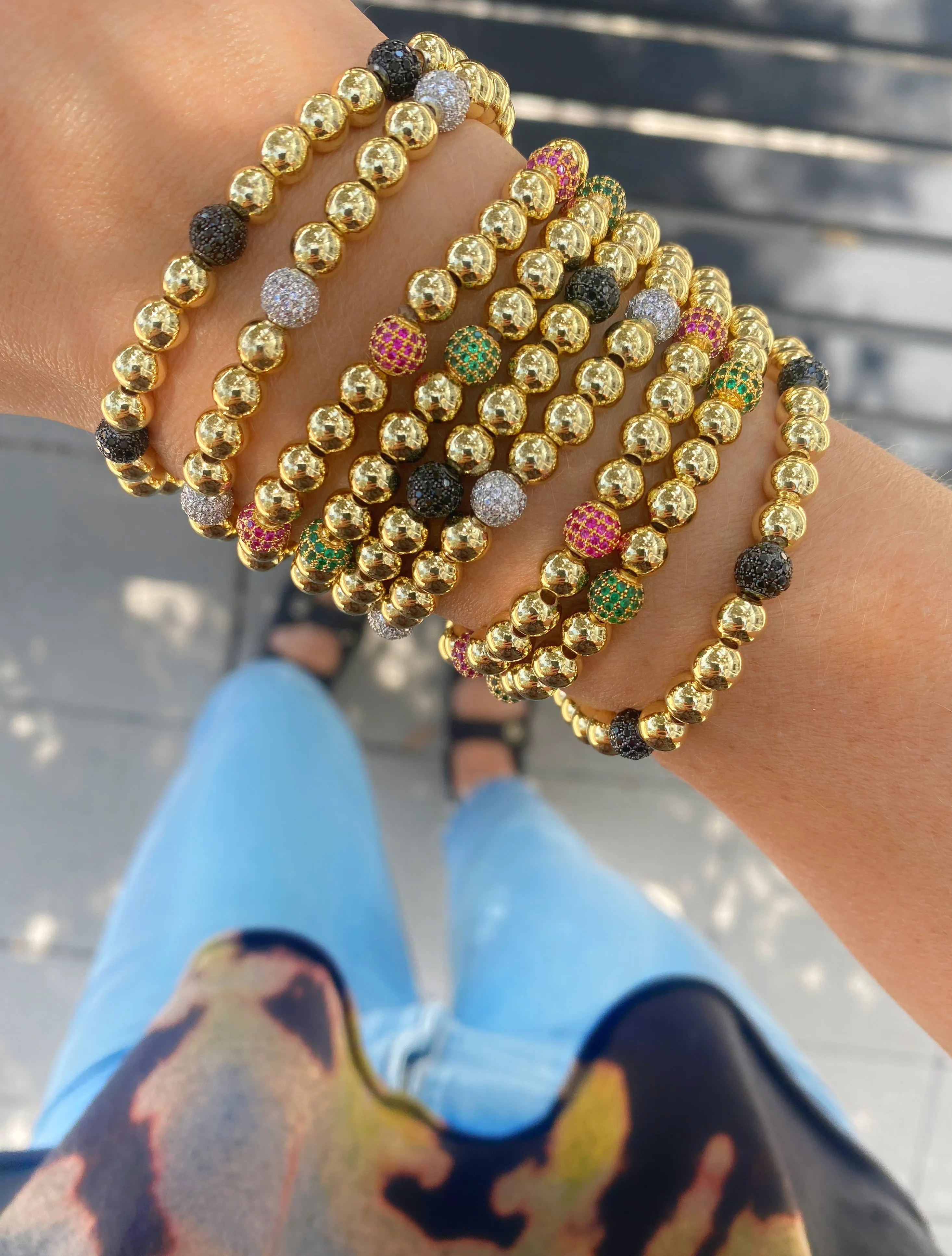 Fanciest Golden Color Ball Bracelets