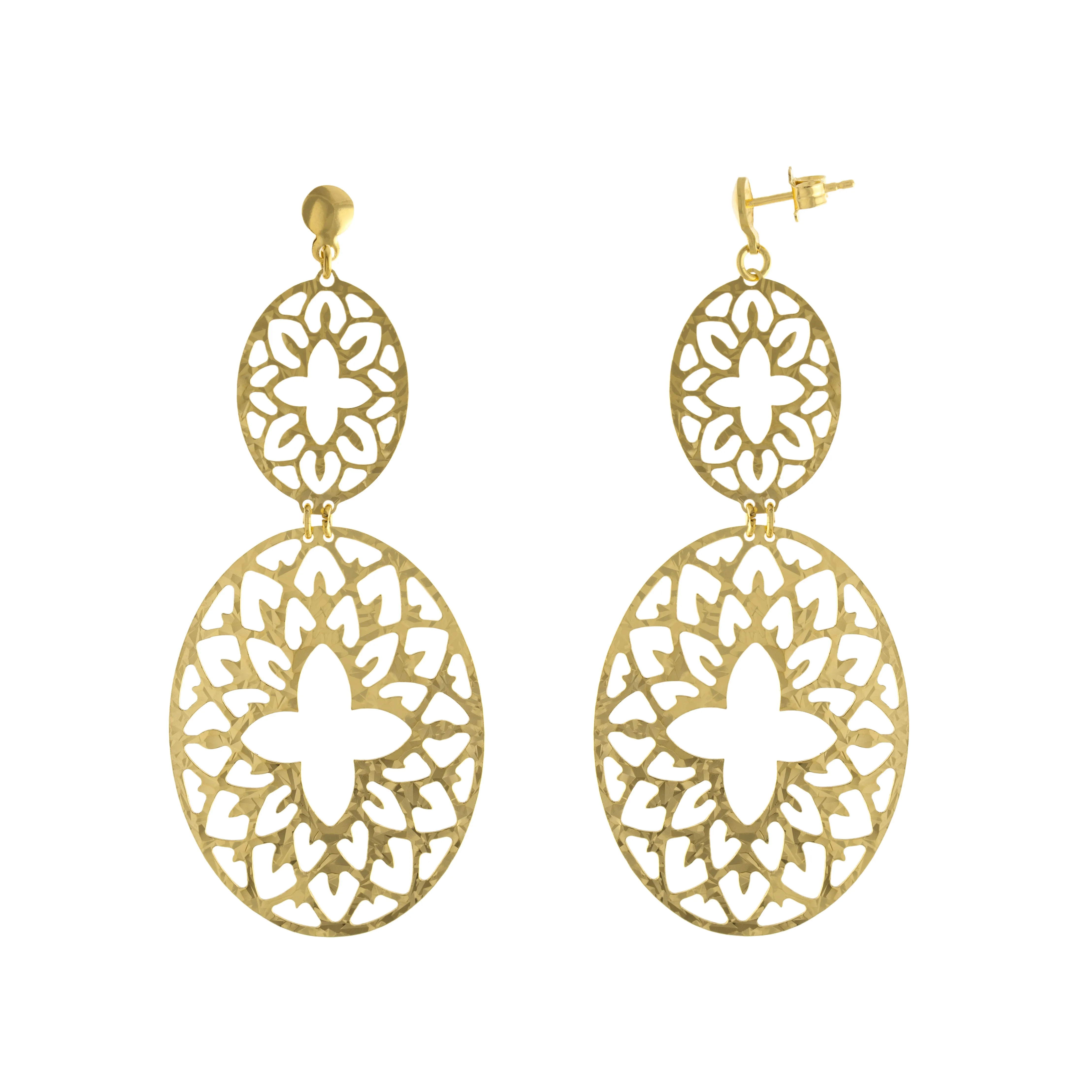 Filigree Clover Drop Earring