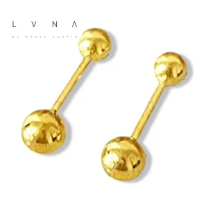 #GOLD2024 | 18K Golden Ball Screw Lock Earrings