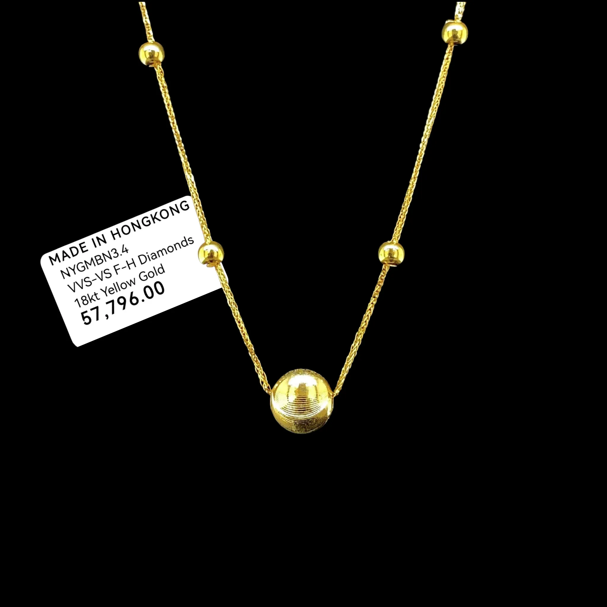 #GOLD2024 | Golden Money Ball Necklace 18kt