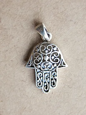 Hamsa Silver Pendant