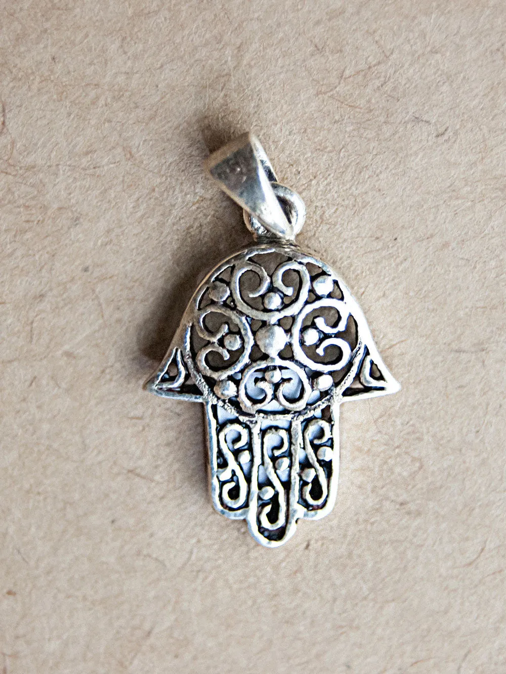 Hamsa Silver Pendant