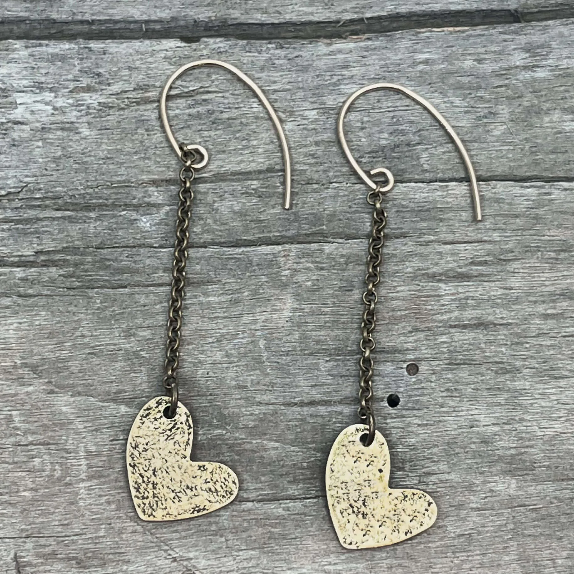 Heart Drop  Earrings