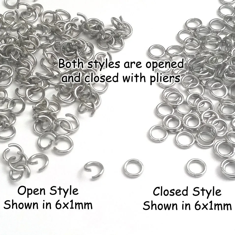 Heavy Duty Stainless Steel Jump Rings, 1.2mm thick