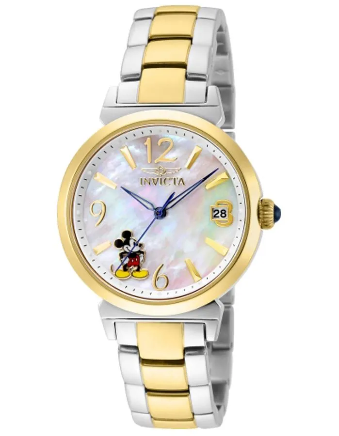 INVICTA Disney Limited Edition Womens Watch - Two-Tone - Mother of Pearl -Mickey