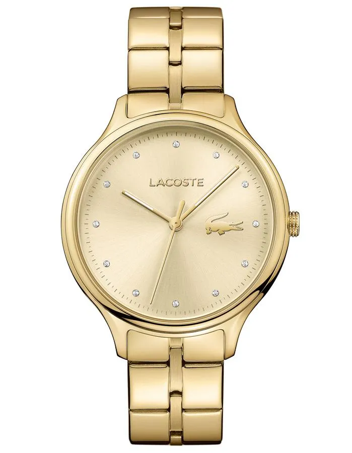 Lacoste Ladies Constance Watch - Gold-Tone - Swarovski - Gold-Tone Bracelet