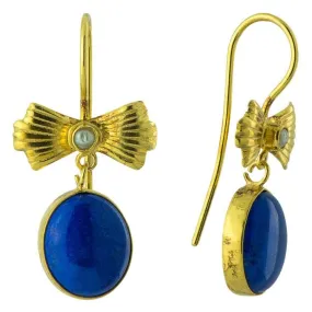 Lapis Bow Earrings