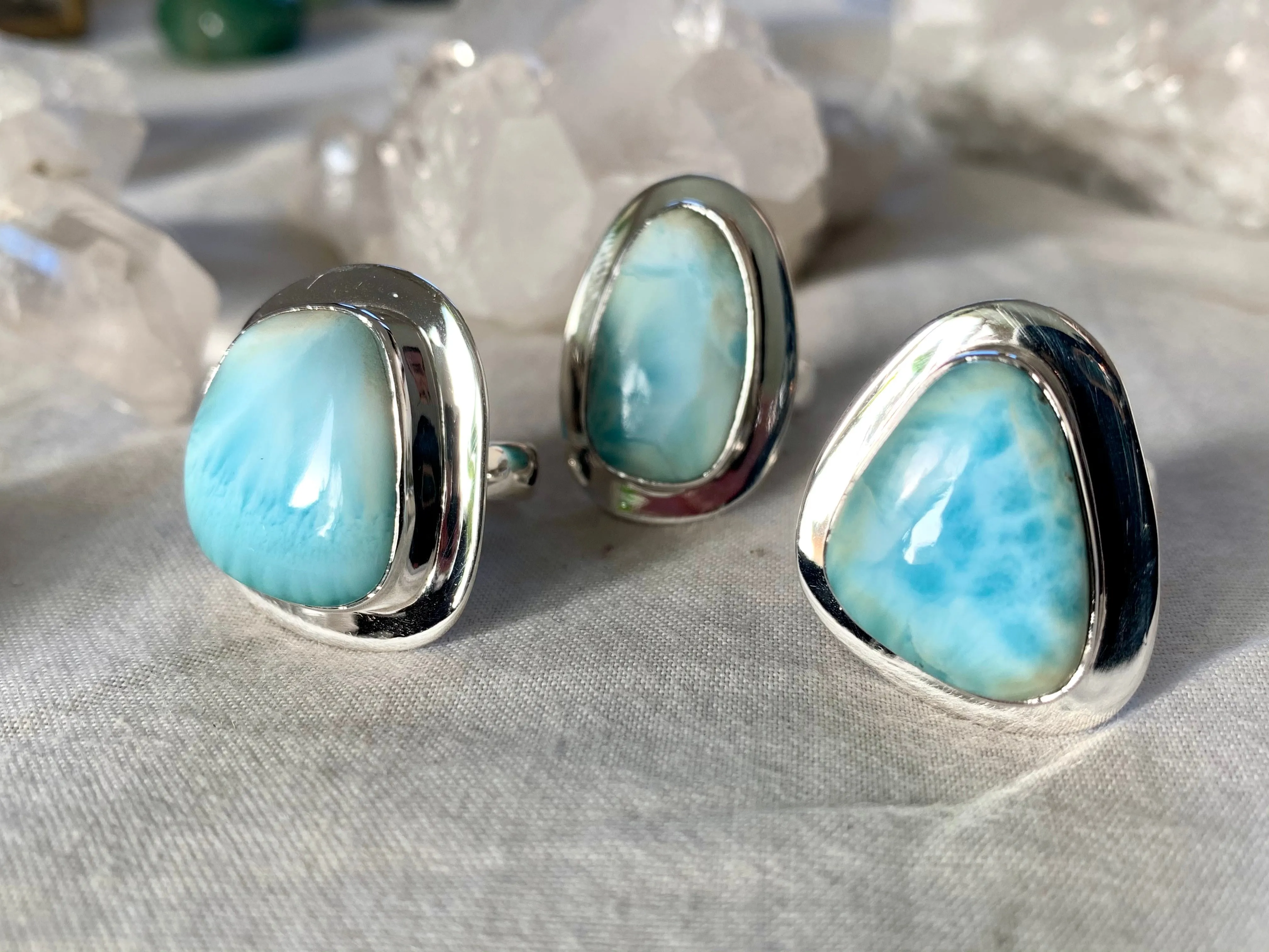 Larimar Medea Rings - Mixed Freeform (One of a kind)