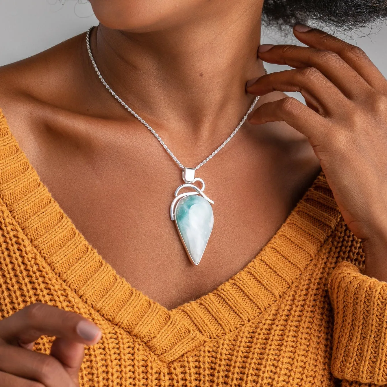 Larimar Pendant CLOUD XLVI