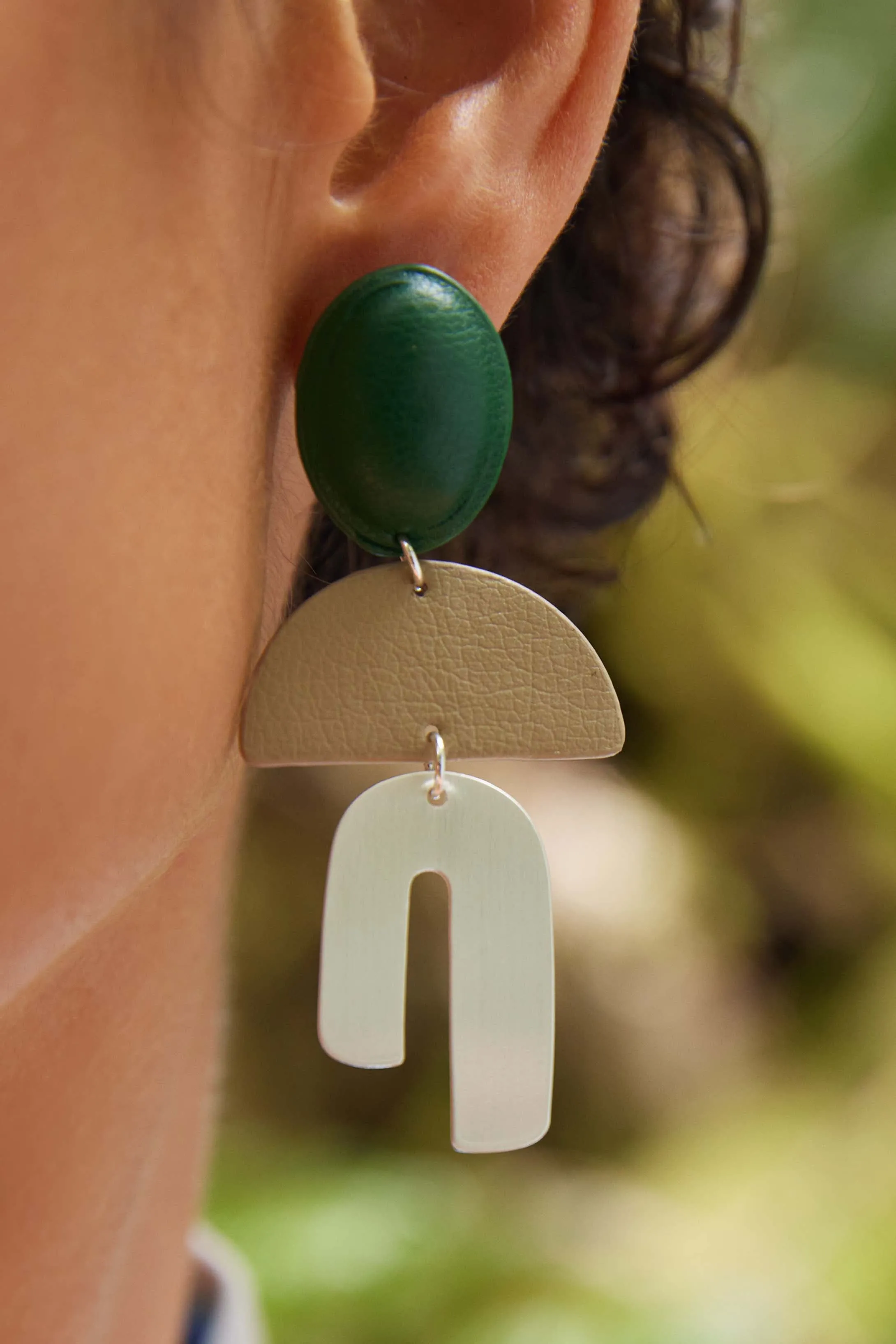 Ledur Drop Earring