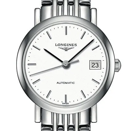 Longines Elegant 25MM Automatic White Dial Stainless Steel Bracelet Watch L43094126