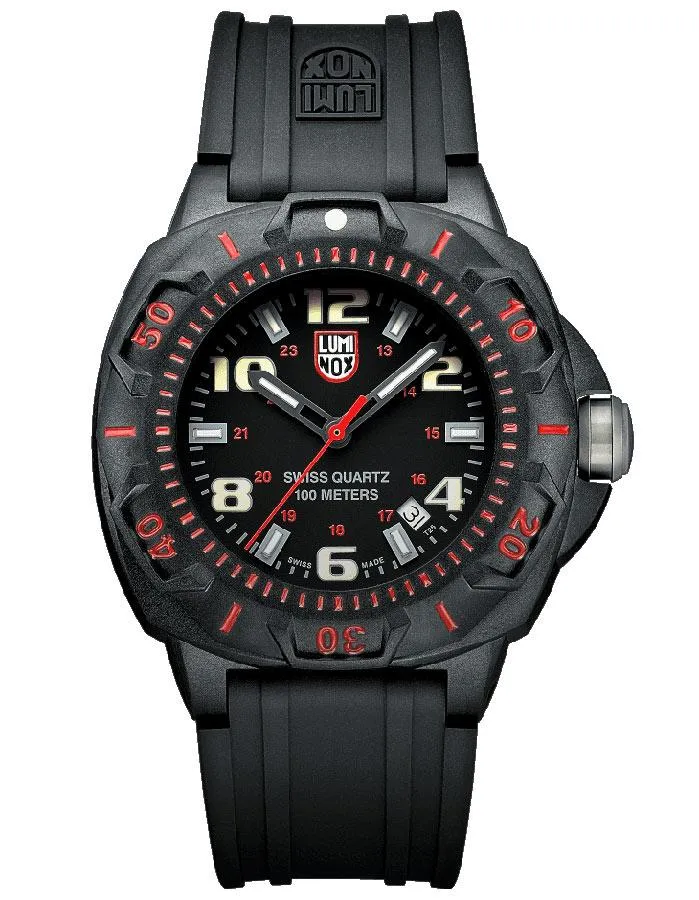 Luminox Mens Sentry Sport Watch - Black Dial - Polyurethane - Carbon PC Case