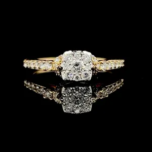 #LVNA2024 | Classic Cushion Round Paved Diamond Ring 14kt