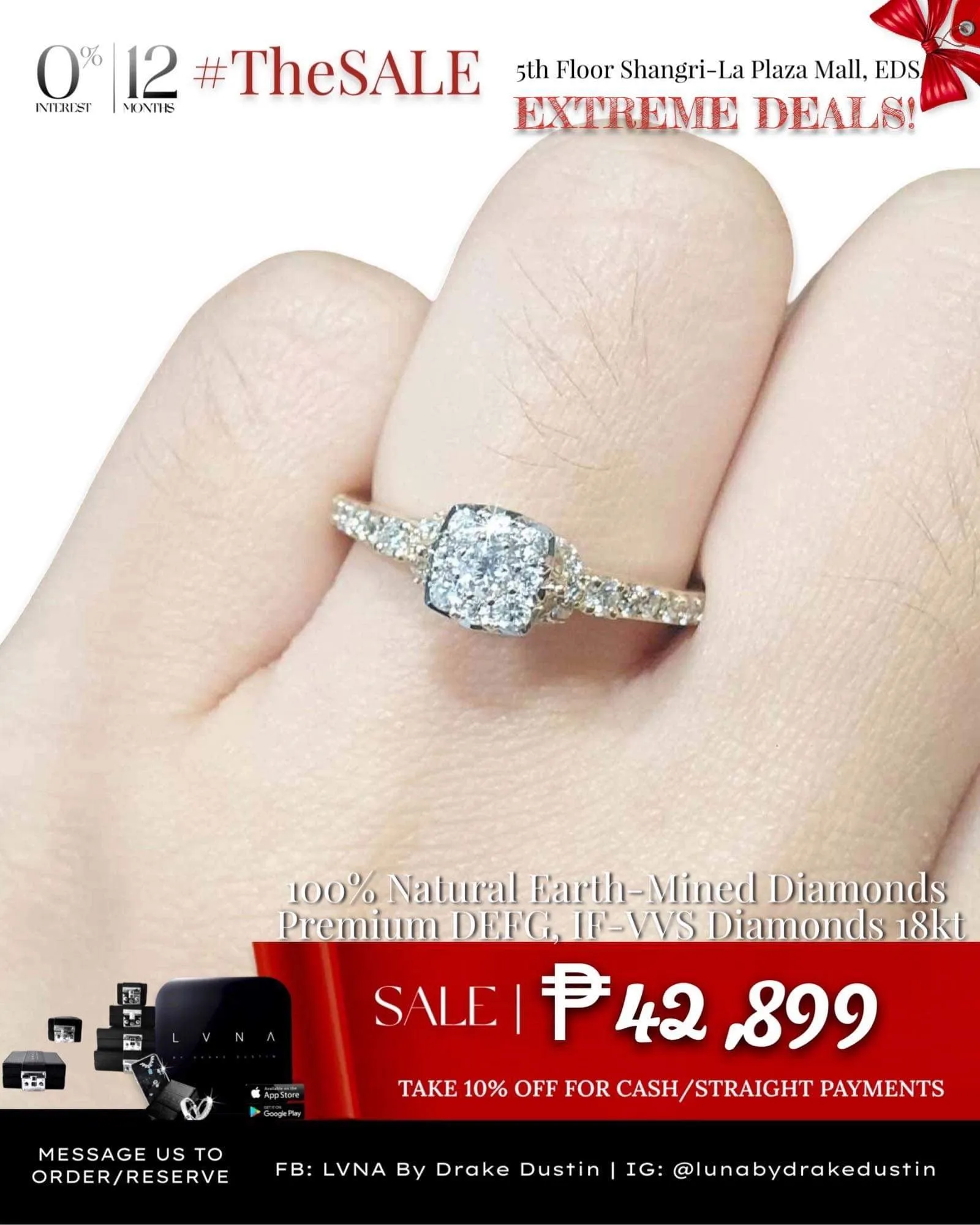 #LVNA2024 | Classic Cushion Round Paved Diamond Ring 14kt