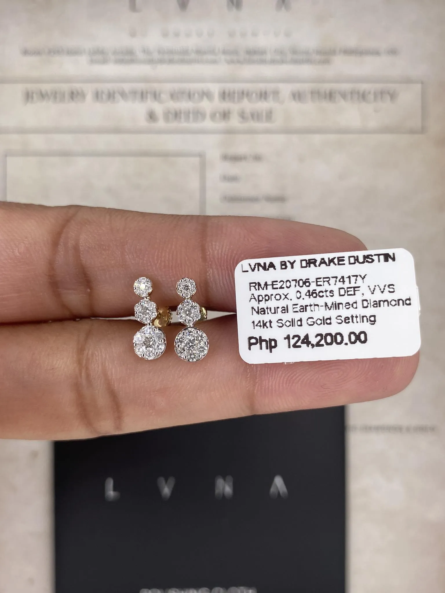 #LVNA2024 | Golden Oregon Cluster Diamond Earrings 14kt