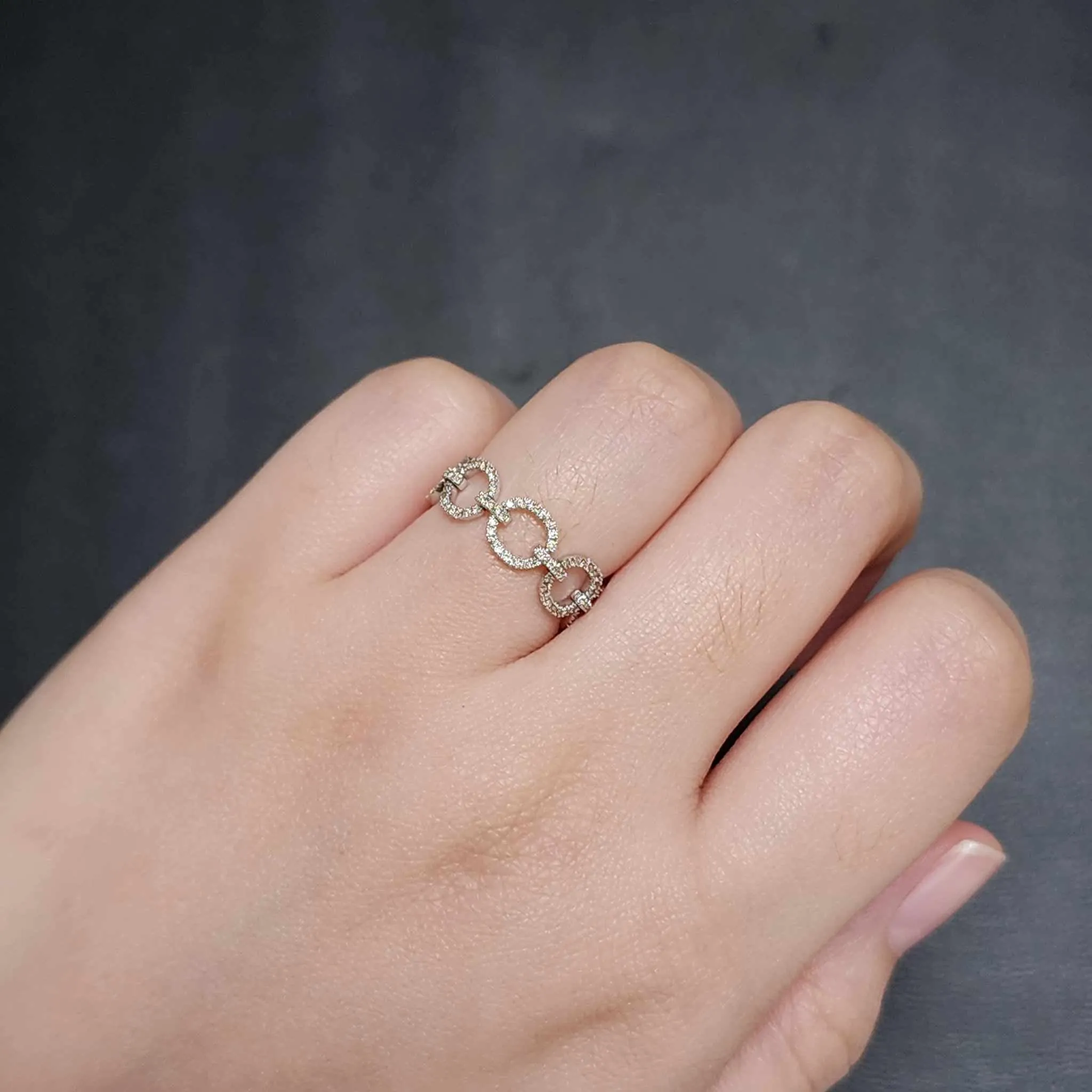 #LVNA2024 | Infinity Half Eternity Paved Chain Diamond Ring 14kt