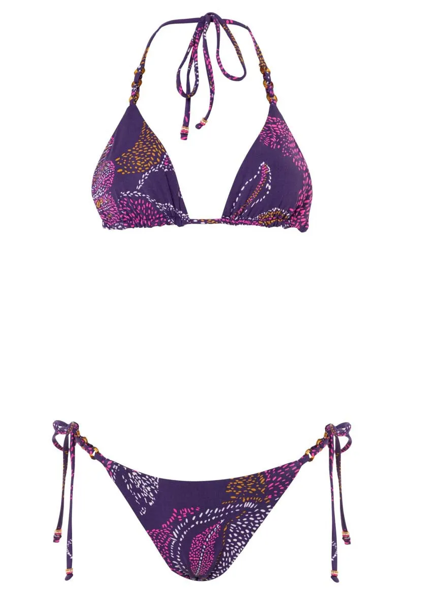 Maaji Batik Floral Balmy Rings Sliding Triangle Bikini Top