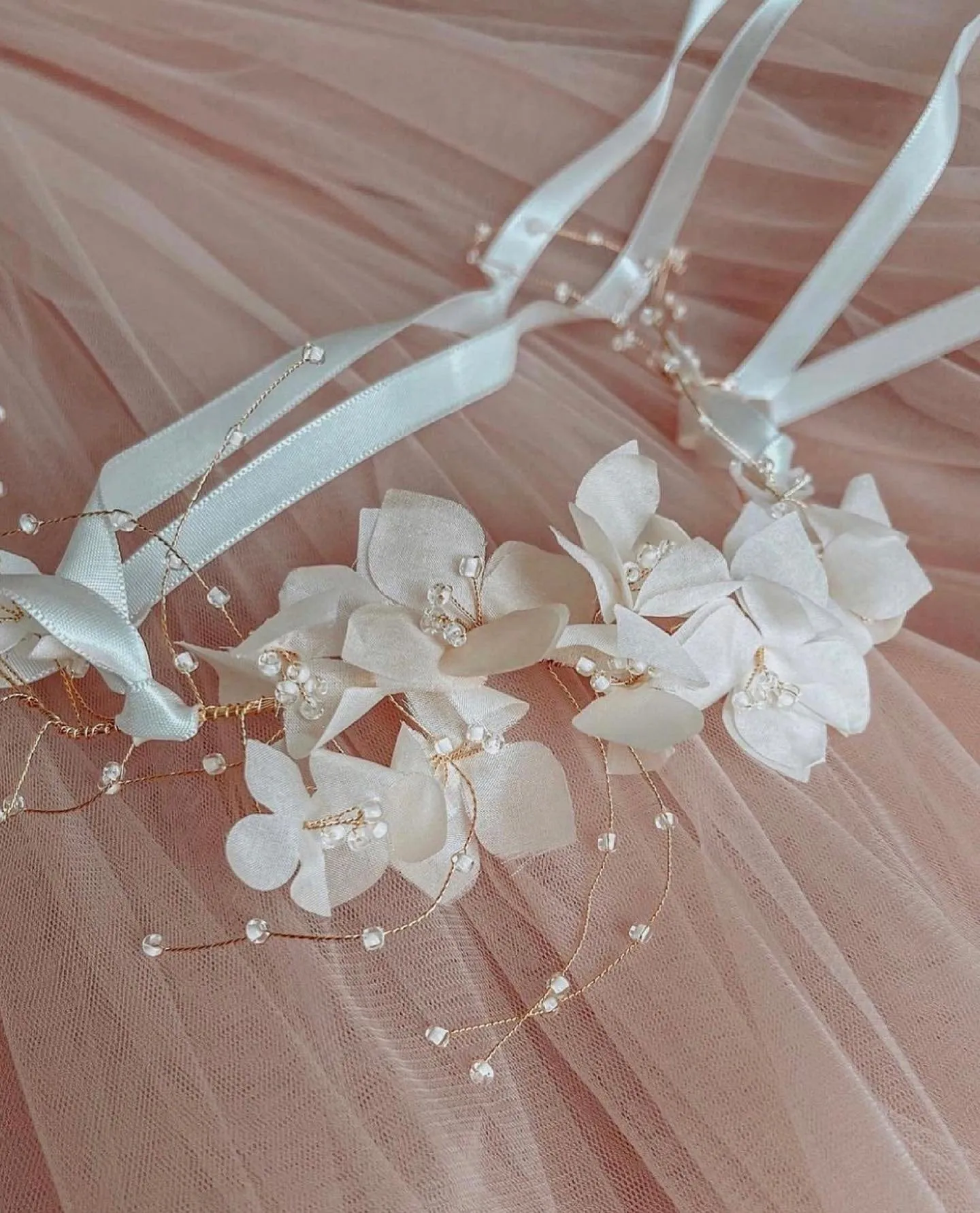 Magnolia Flower Hair Sash