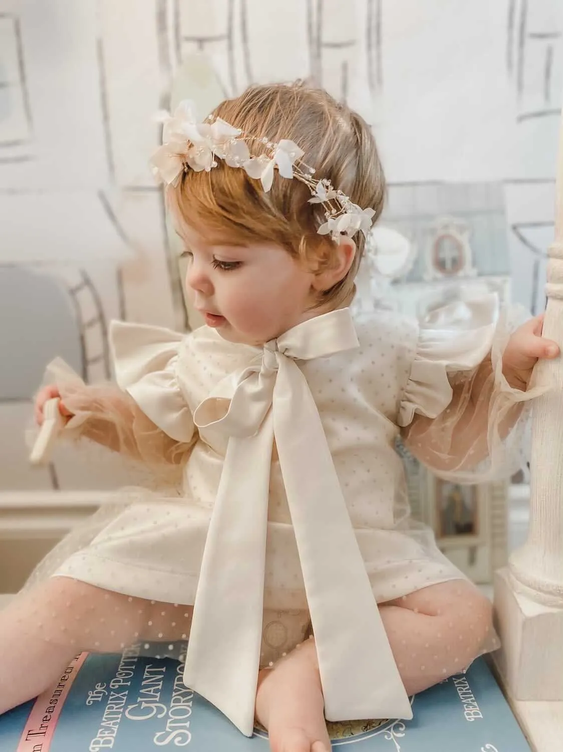 Magnolia Flower Hair Sash