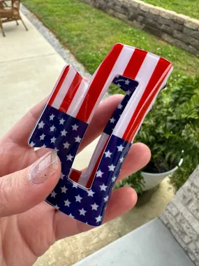 Medium Patriotic Claw Clip