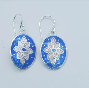 Meenakari enamel drop earrings