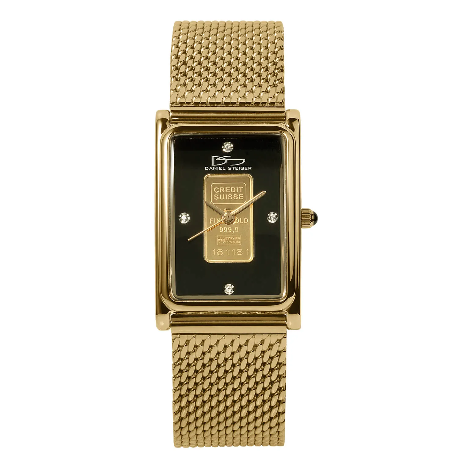 Milanese Mesh 24K Gold Ingot Watch