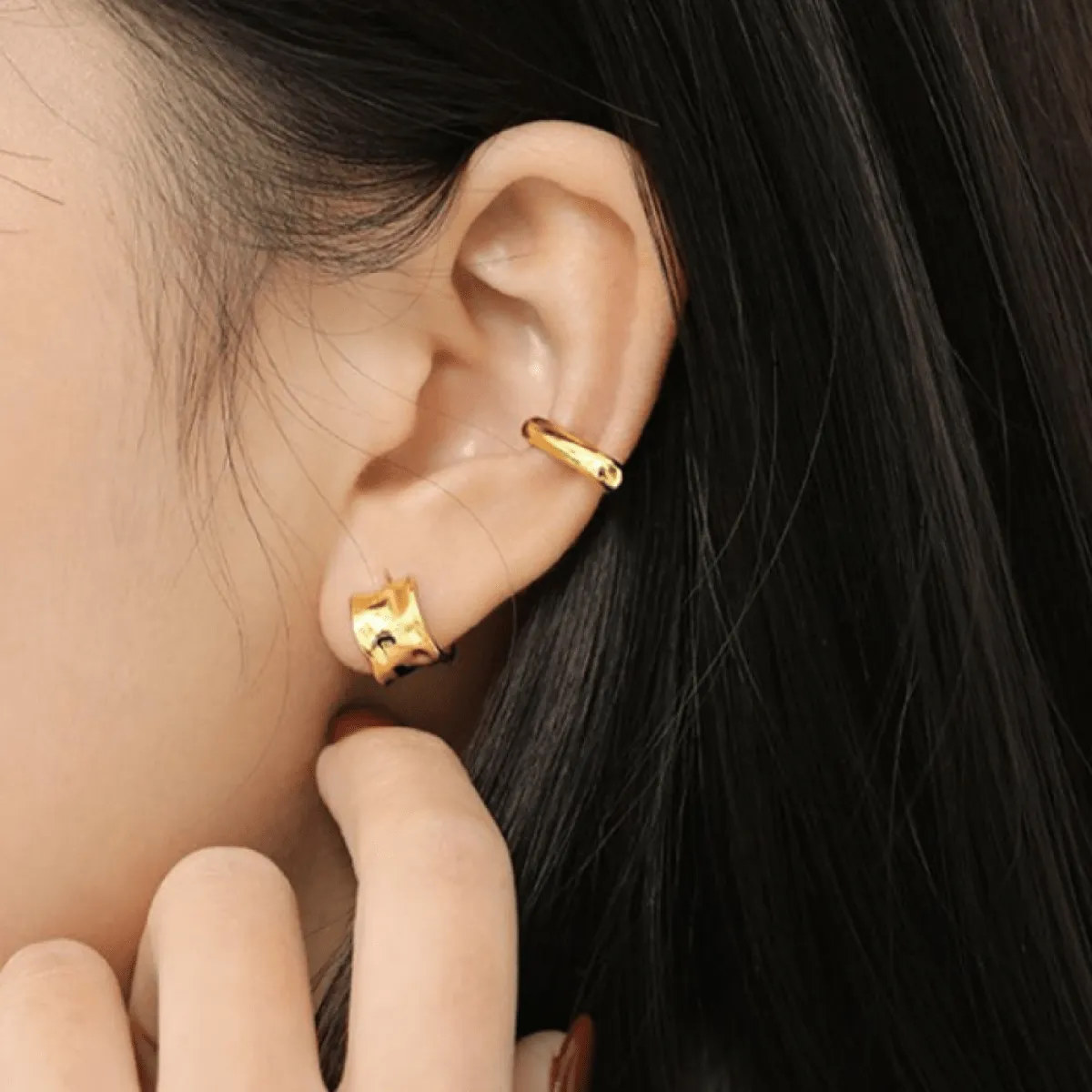 Minimal Gold Vermeil Ear Cuff