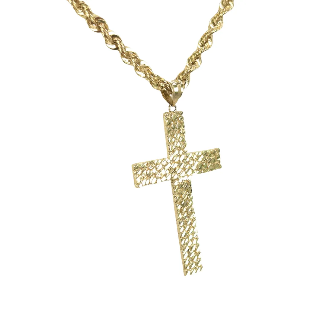 Nugget Cross Pendant Large