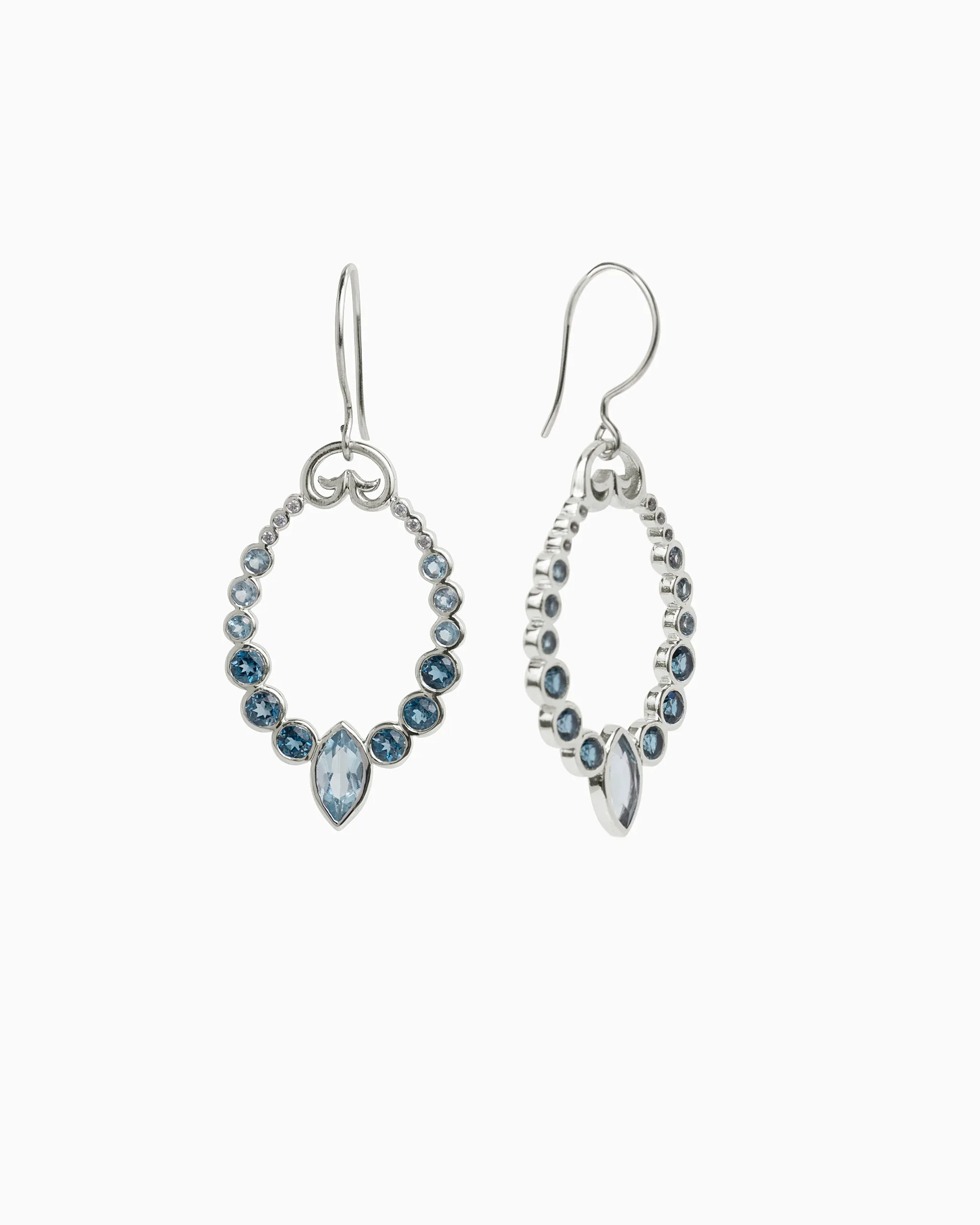 Ocean Cluster Drop Earrings