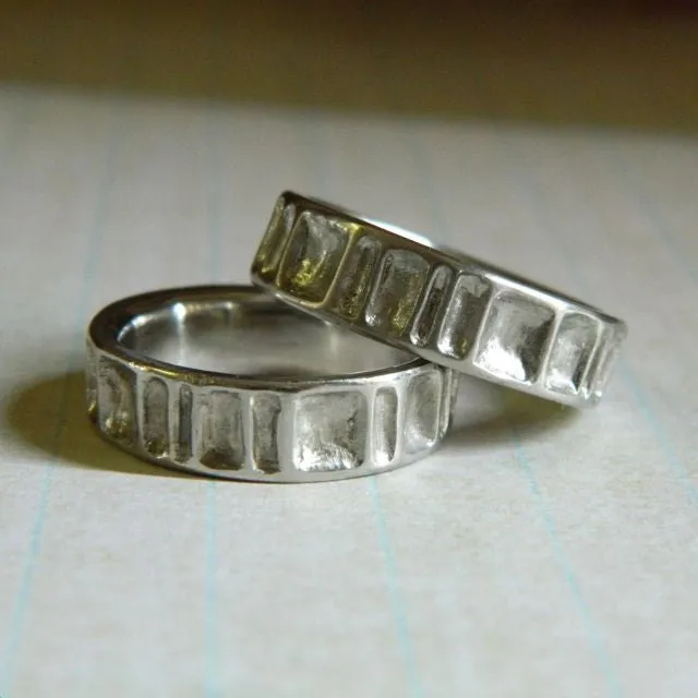 One of a kind wedding rings for Josh and Dennis