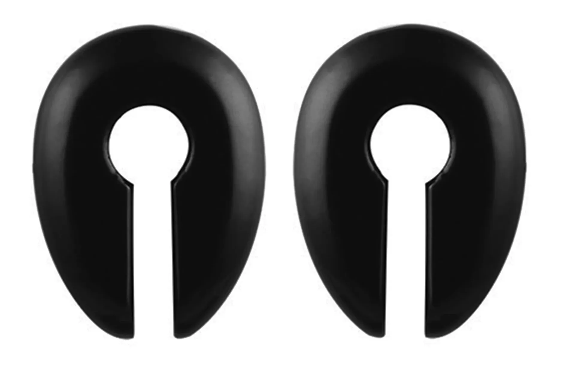 Onyx Stone Keyhole Ear Weights