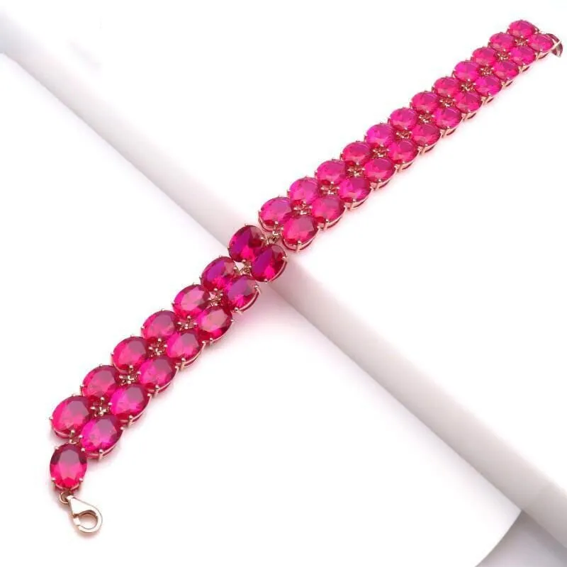 Oval Ruby String Bracelets Bracelet