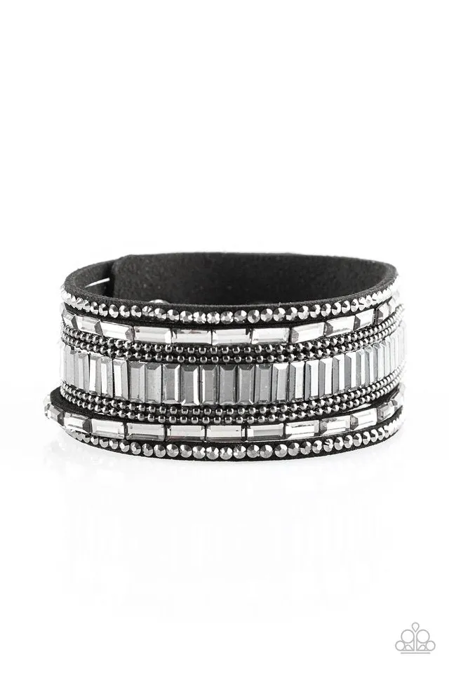 Paparazzi Accessories  - Spectacular Shimmer Black Bracelets