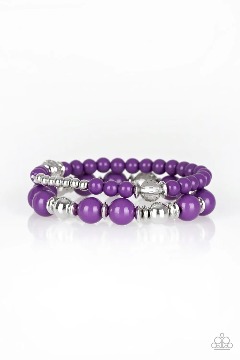 Paparazzi Colorful Collisions Purple Bracelets