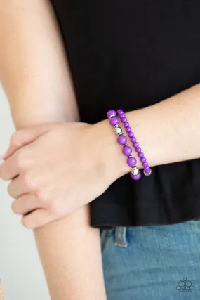 Paparazzi Colorful Collisions Purple Bracelets