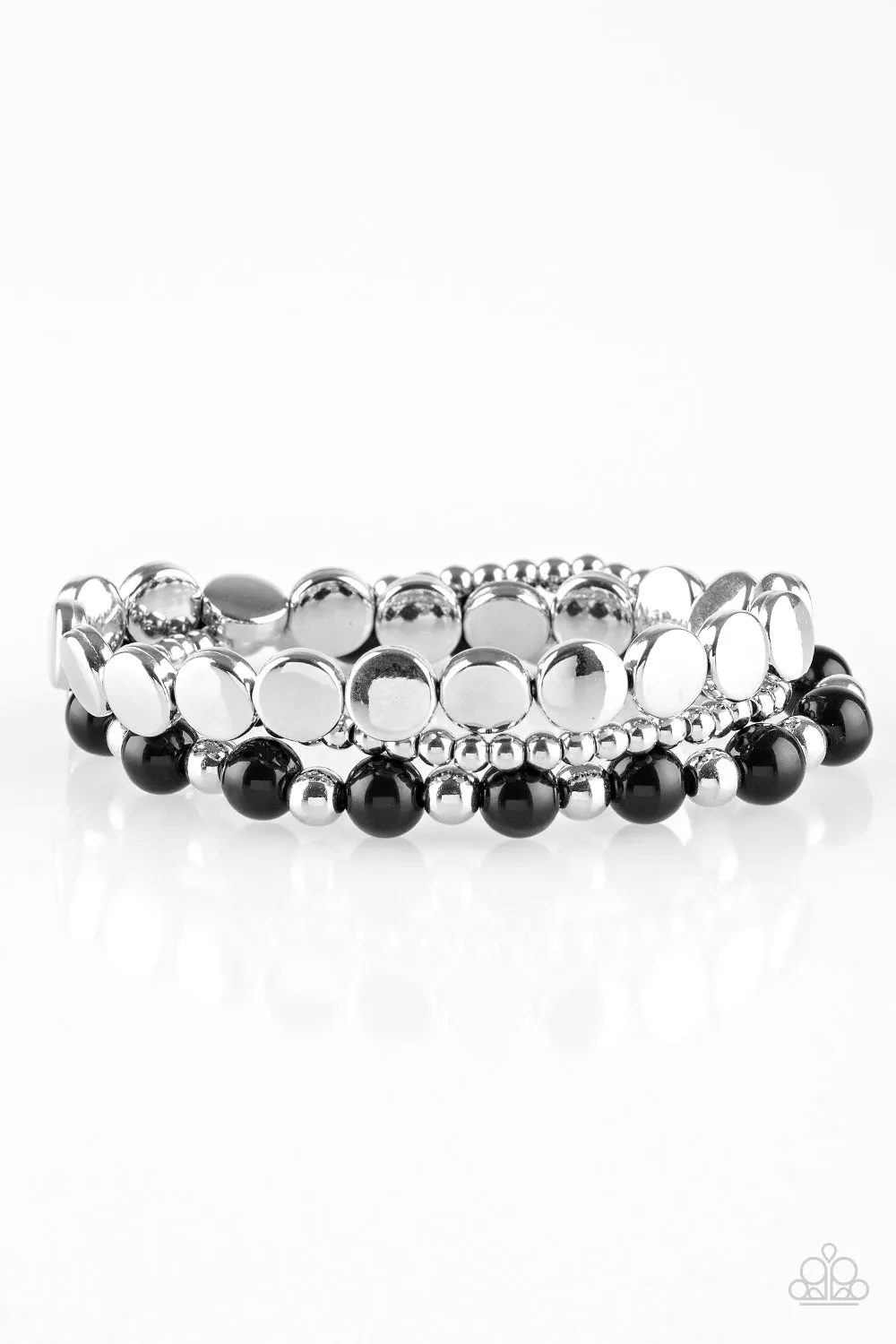 Paparazzi Girly Girl Glamour Black Bracelets