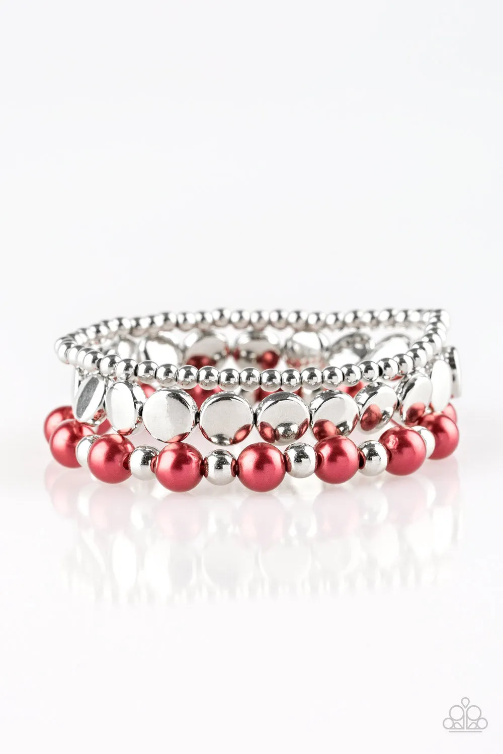 Paparazzi Girly Girl Glamour Red Bracelets