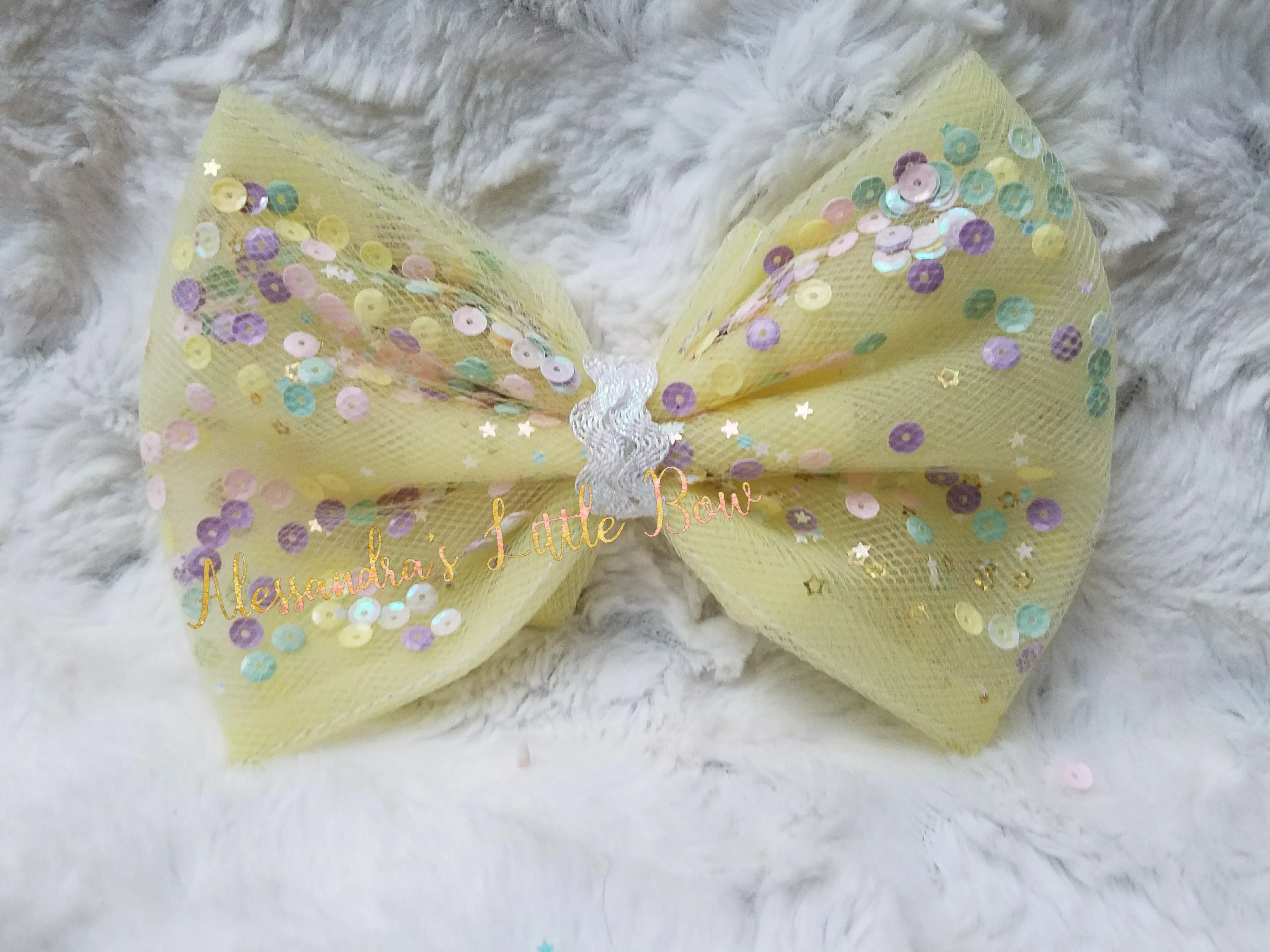 Pastels Confetti Bow