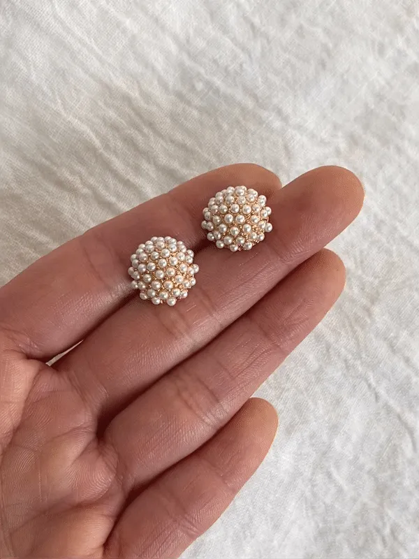 Pearl Pave Studs (Clip-Ons)