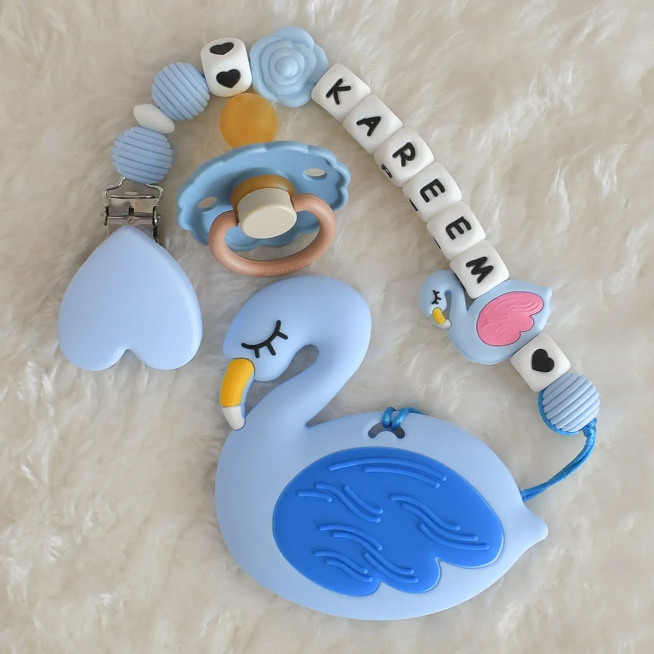 Personalised Silicone Pacifier Clip