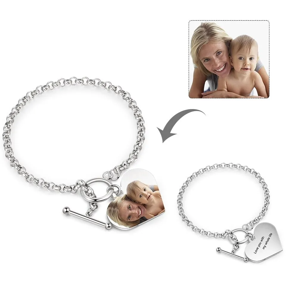 Personalized Custom Cordate Photo Bracelets