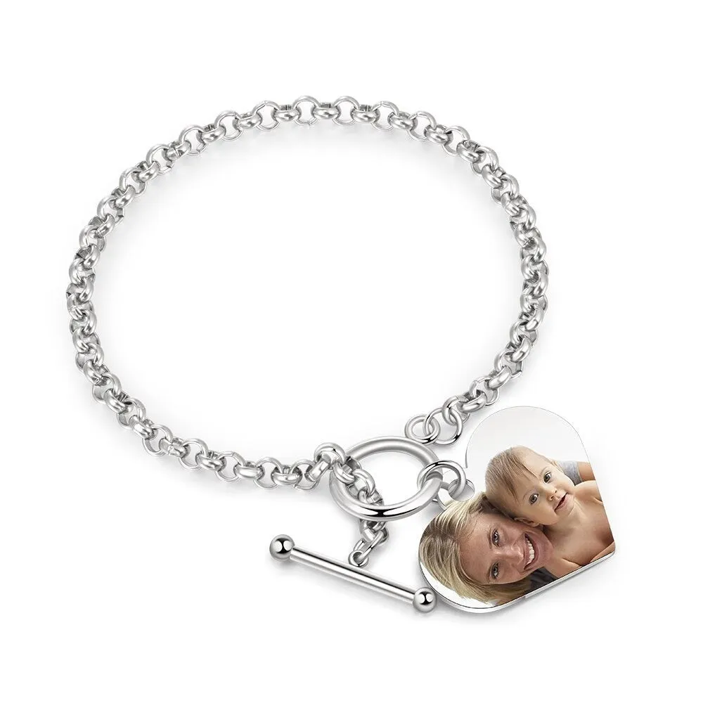 Personalized Custom Cordate Photo Bracelets